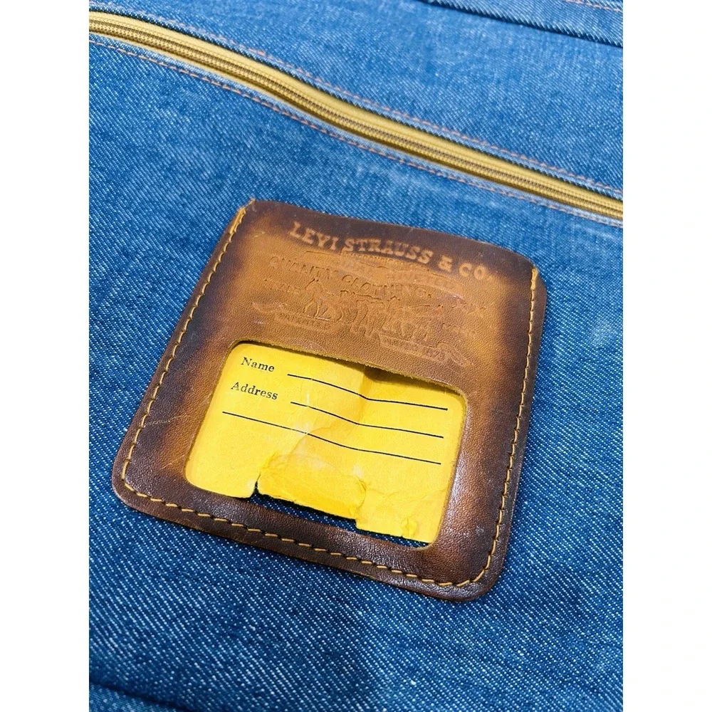 Vintage 1960's - 70's Levi's Orange Tab Denim Jean Travel Duffle Messenger Bag